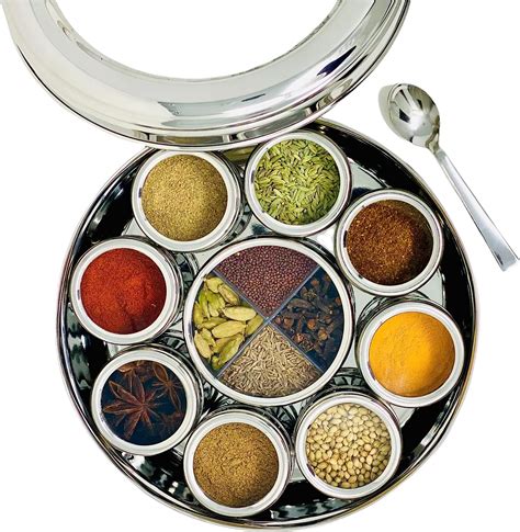 spice box stainless steel 12 spices|spice dabba box.